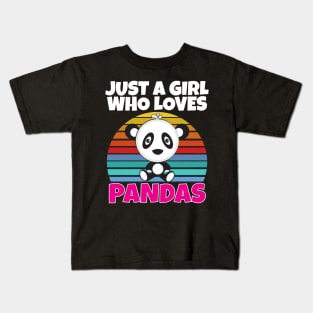 Just a girl who loves Pandas Kids T-Shirt